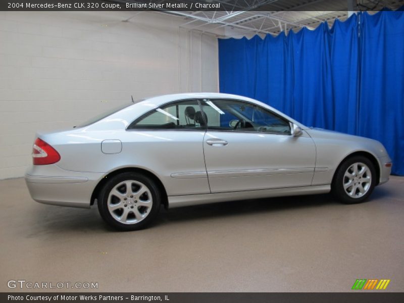 Brilliant Silver Metallic / Charcoal 2004 Mercedes-Benz CLK 320 Coupe