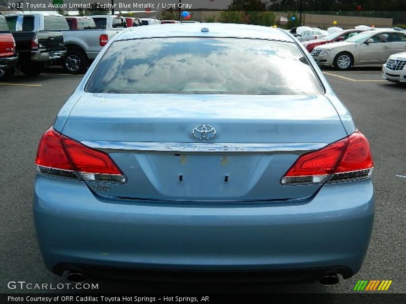 Zephyr Blue Metallic / Light Gray 2012 Toyota Avalon Limited