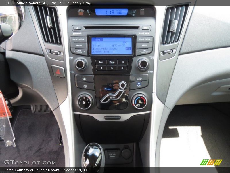 Pacific Blue Pearl / Gray 2013 Hyundai Sonata GLS
