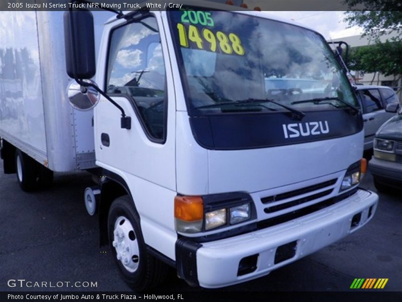 White / Gray 2005 Isuzu N Series Truck NPR Moving Truck