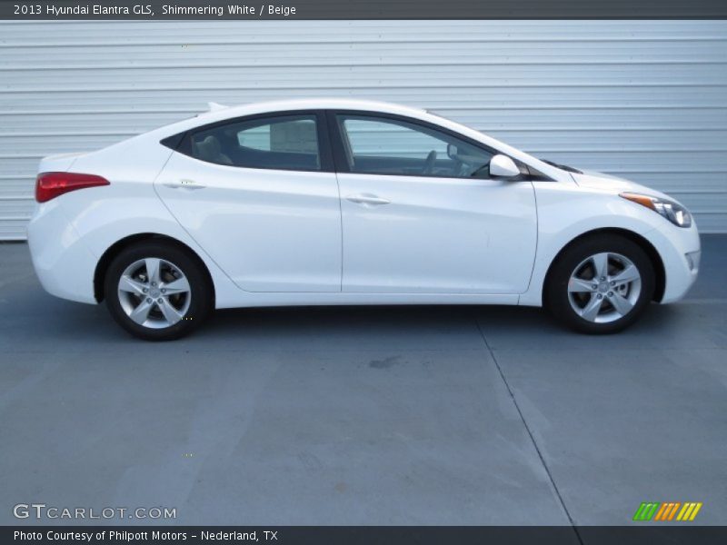 Shimmering White / Beige 2013 Hyundai Elantra GLS