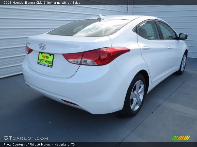 Shimmering White / Beige 2013 Hyundai Elantra GLS