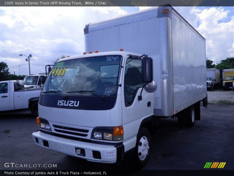 White / Gray 2005 Isuzu N Series Truck NPR Moving Truck