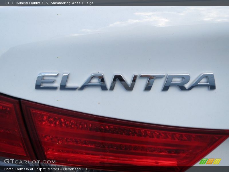 Shimmering White / Beige 2013 Hyundai Elantra GLS
