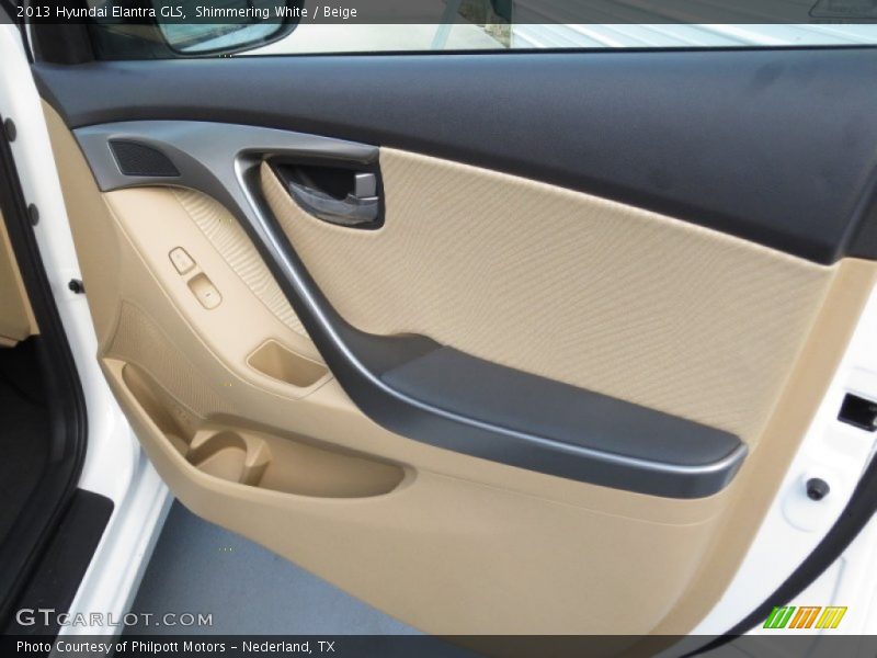 Shimmering White / Beige 2013 Hyundai Elantra GLS