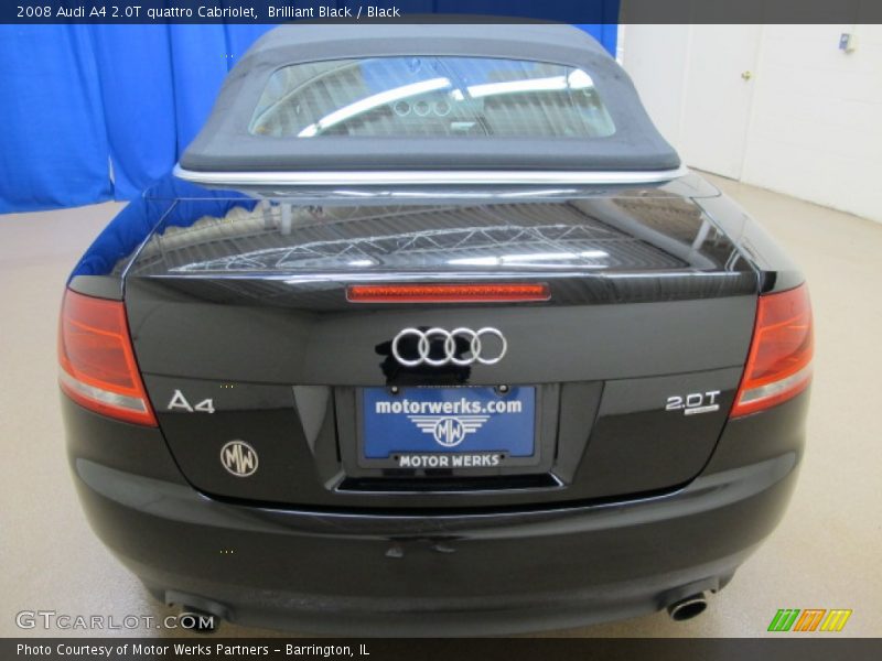 Brilliant Black / Black 2008 Audi A4 2.0T quattro Cabriolet