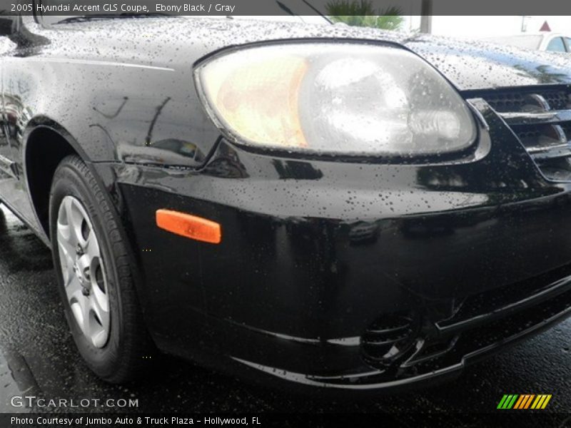 Ebony Black / Gray 2005 Hyundai Accent GLS Coupe