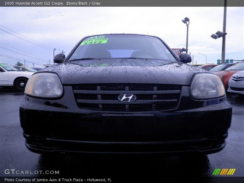 Ebony Black / Gray 2005 Hyundai Accent GLS Coupe