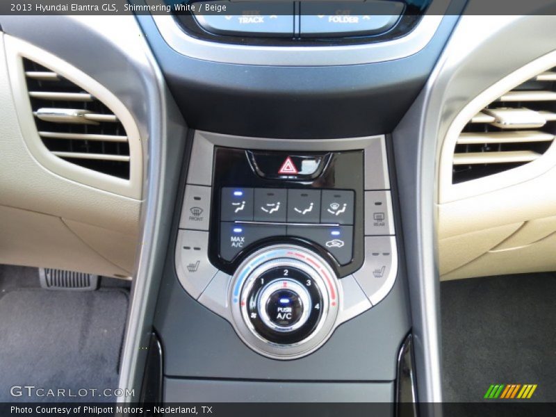 Shimmering White / Beige 2013 Hyundai Elantra GLS