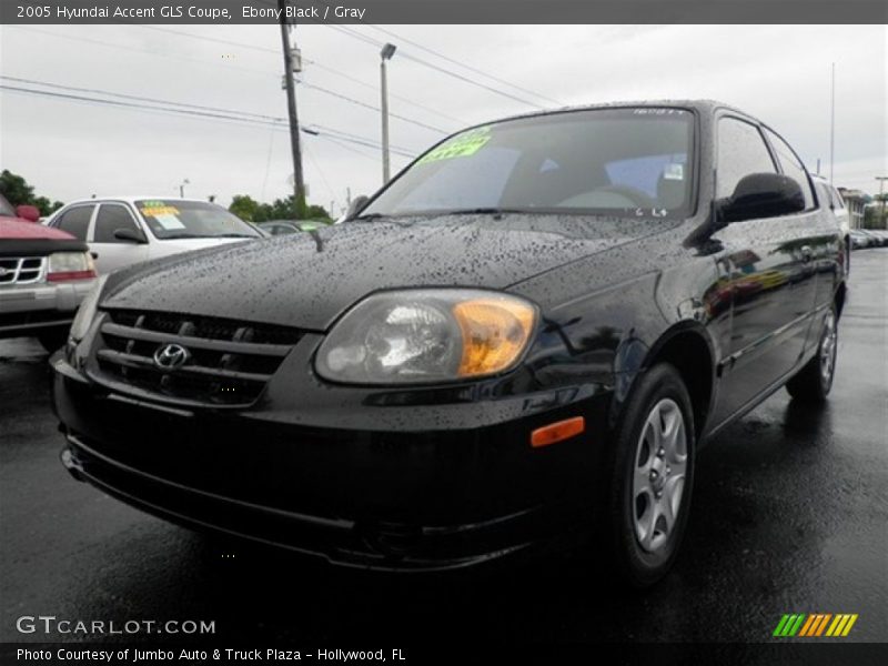 Ebony Black / Gray 2005 Hyundai Accent GLS Coupe