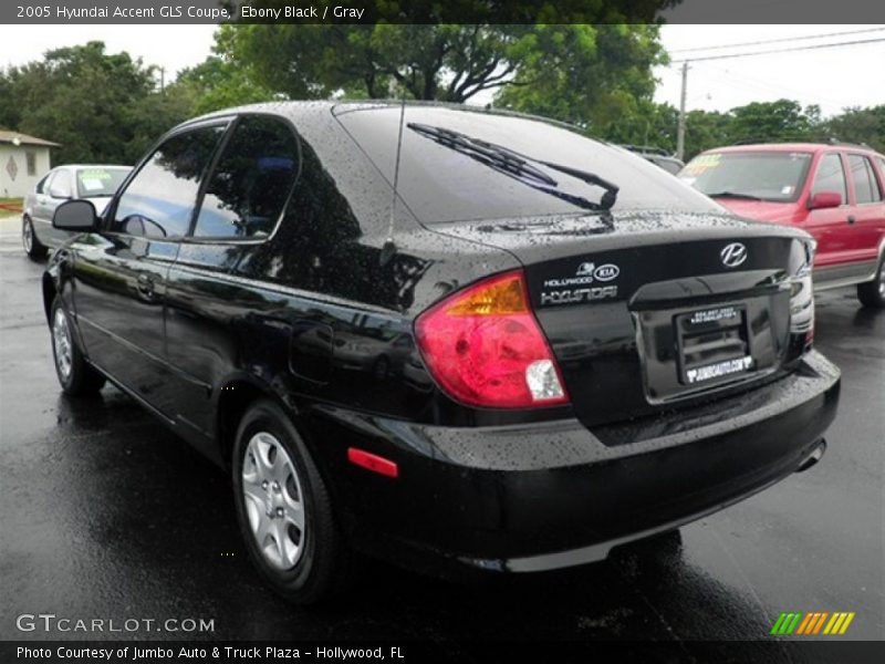 Ebony Black / Gray 2005 Hyundai Accent GLS Coupe