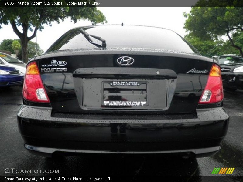 Ebony Black / Gray 2005 Hyundai Accent GLS Coupe