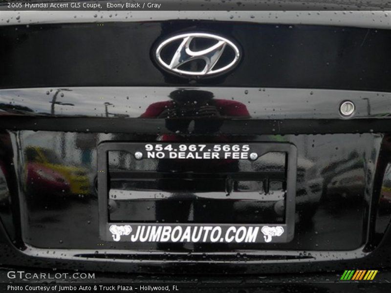 Ebony Black / Gray 2005 Hyundai Accent GLS Coupe
