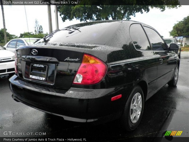 Ebony Black / Gray 2005 Hyundai Accent GLS Coupe