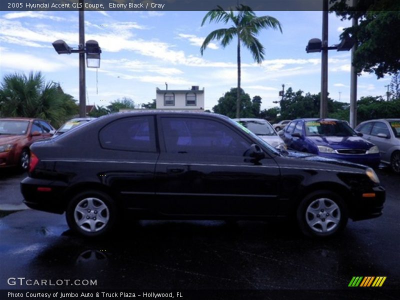 Ebony Black / Gray 2005 Hyundai Accent GLS Coupe