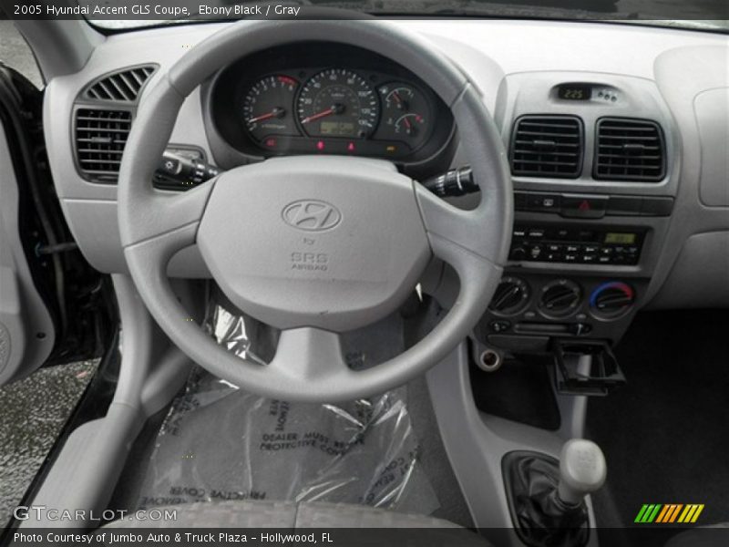Ebony Black / Gray 2005 Hyundai Accent GLS Coupe
