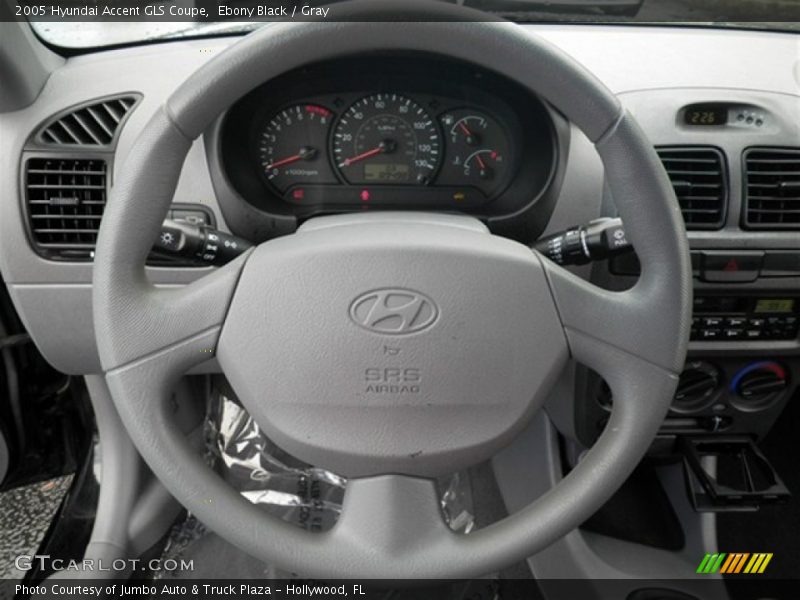 Ebony Black / Gray 2005 Hyundai Accent GLS Coupe