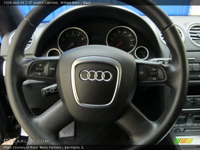 Brilliant Black / Black 2008 Audi A4 2.0T quattro Cabriolet