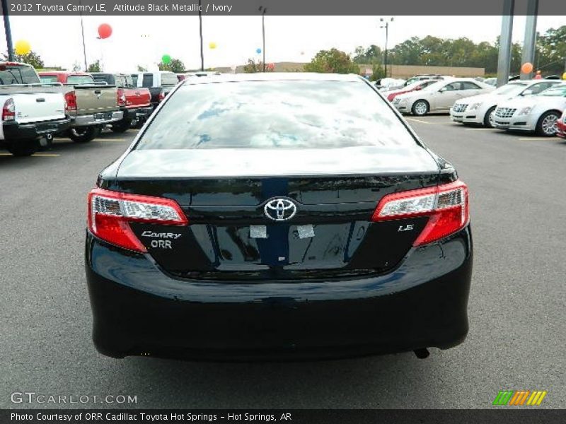 Attitude Black Metallic / Ivory 2012 Toyota Camry LE