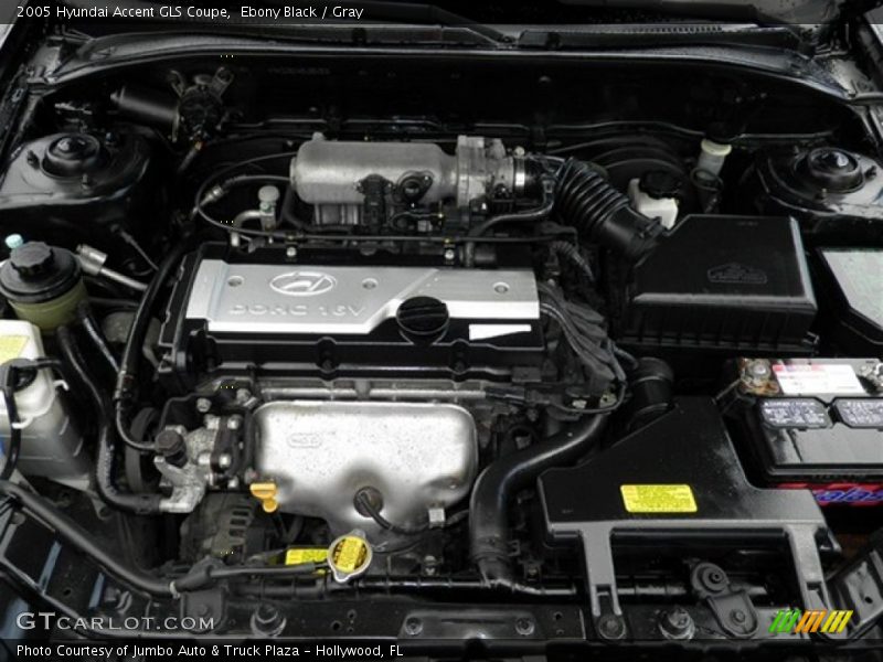 Ebony Black / Gray 2005 Hyundai Accent GLS Coupe