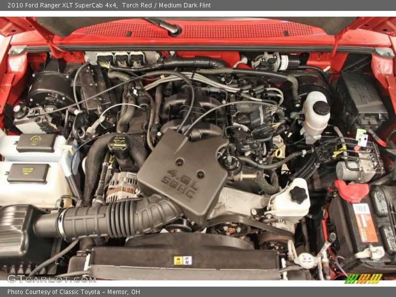 Torch Red / Medium Dark Flint 2010 Ford Ranger XLT SuperCab 4x4