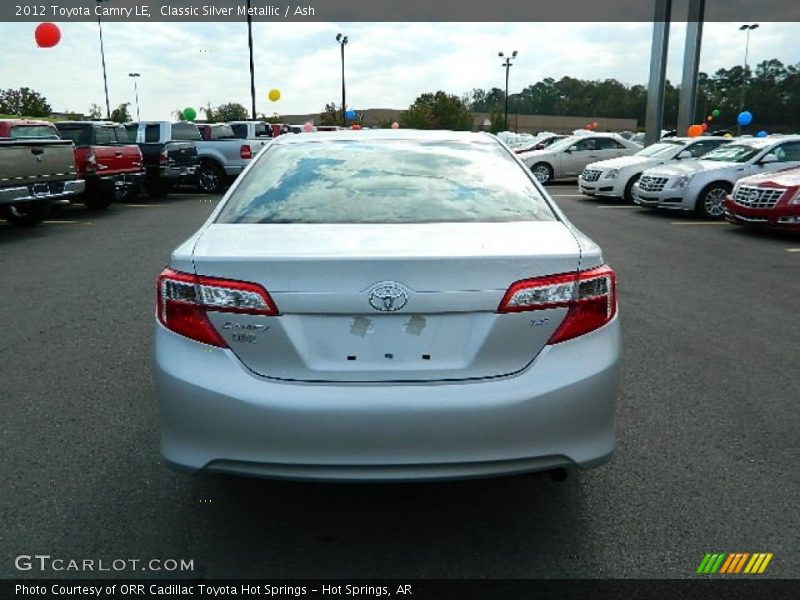 Classic Silver Metallic / Ash 2012 Toyota Camry LE