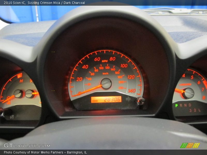 Sizzling Crimson Mica / Dark Charcoal 2010 Scion tC