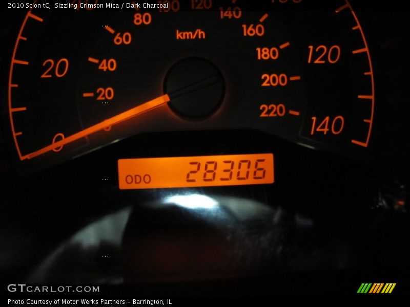 Sizzling Crimson Mica / Dark Charcoal 2010 Scion tC