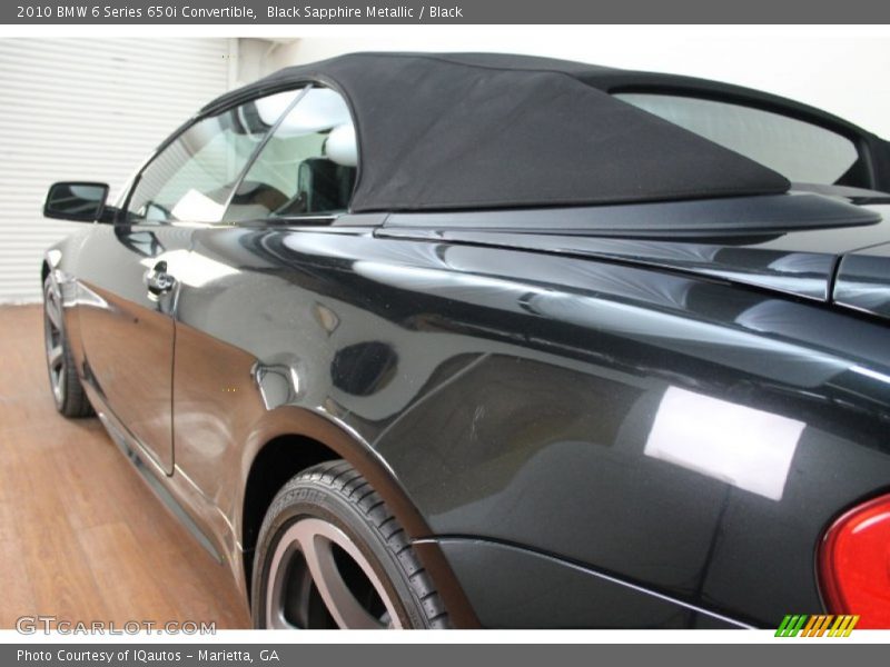 Black Sapphire Metallic / Black 2010 BMW 6 Series 650i Convertible