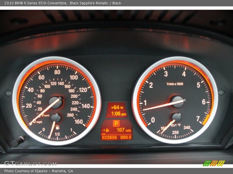  2010 6 Series 650i Convertible 650i Convertible Gauges