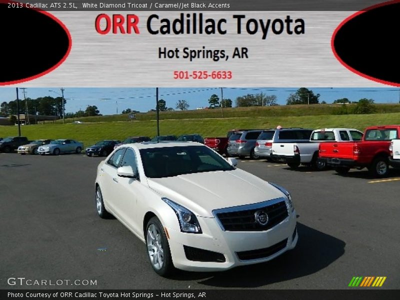 White Diamond Tricoat / Caramel/Jet Black Accents 2013 Cadillac ATS 2.5L