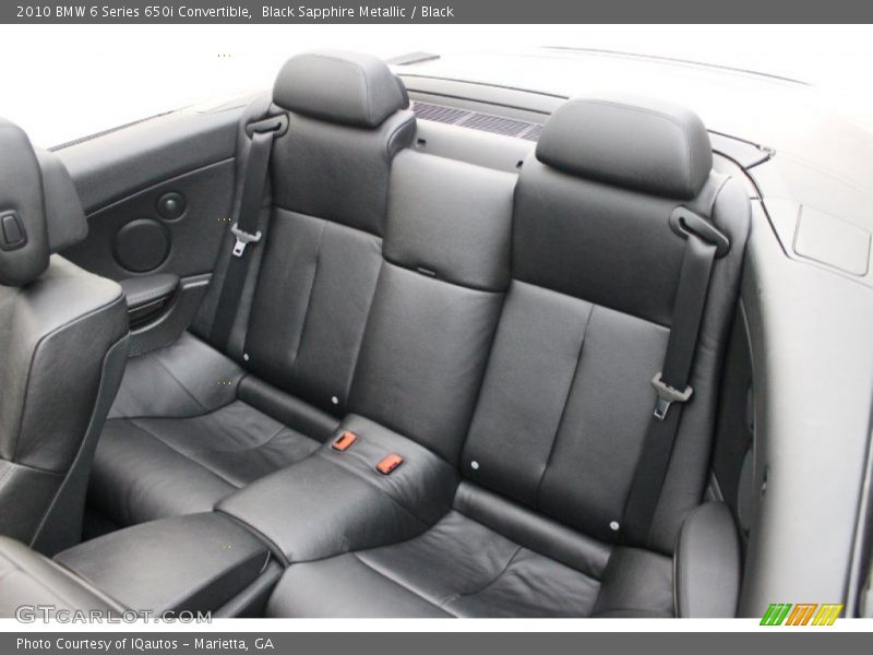 Rear Seat of 2010 6 Series 650i Convertible