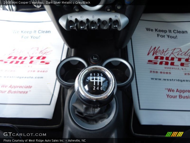 Dark Silver Metallic / Grey/Black 2008 Mini Cooper S Hardtop