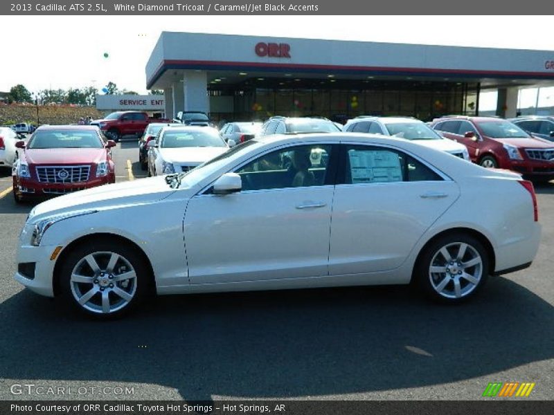 White Diamond Tricoat / Caramel/Jet Black Accents 2013 Cadillac ATS 2.5L