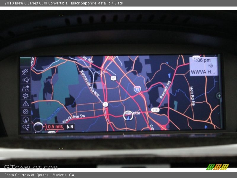 Navigation of 2010 6 Series 650i Convertible