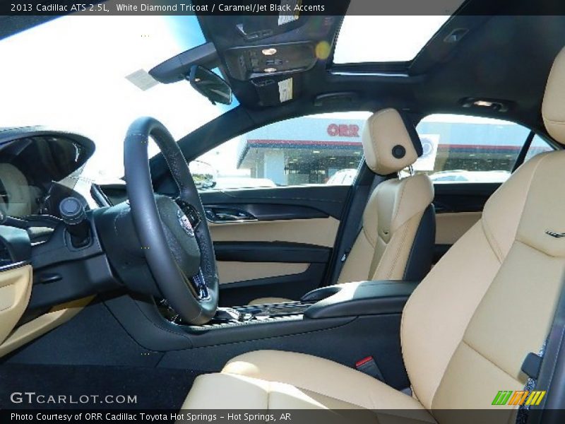 White Diamond Tricoat / Caramel/Jet Black Accents 2013 Cadillac ATS 2.5L
