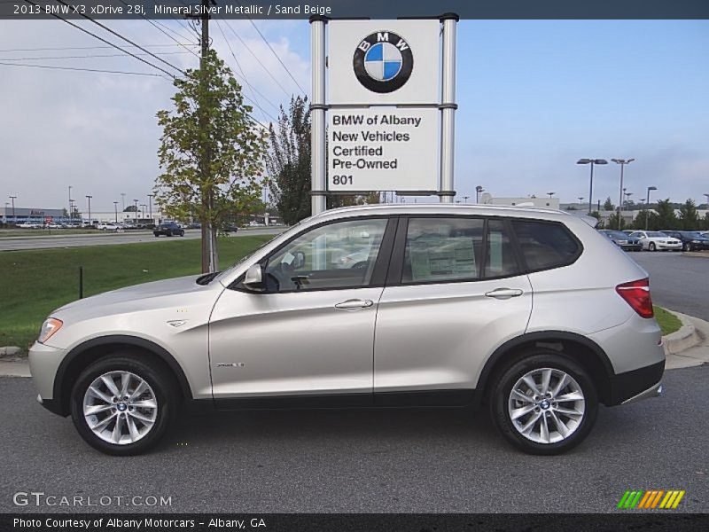 Mineral Silver Metallic / Sand Beige 2013 BMW X3 xDrive 28i