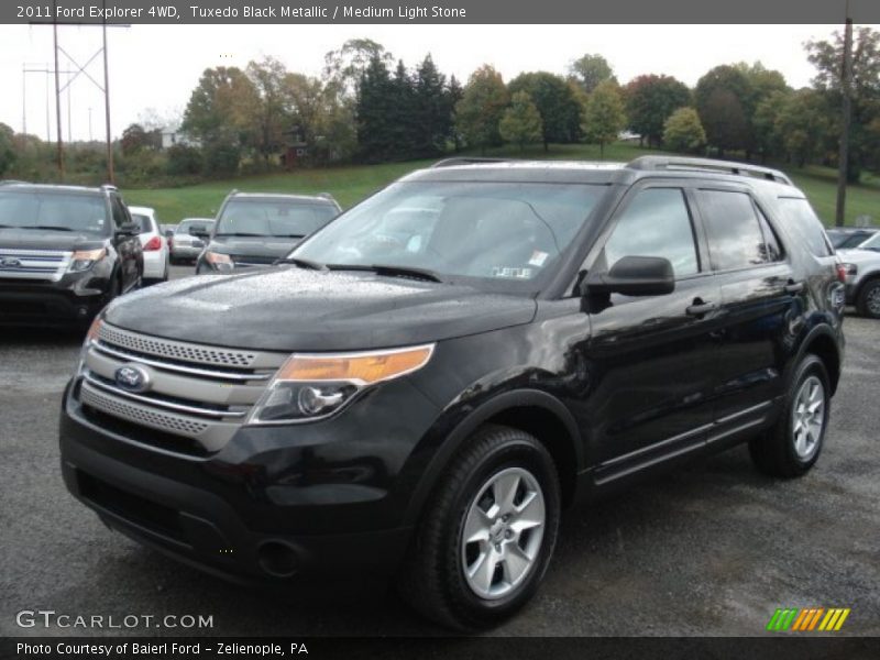 Tuxedo Black Metallic / Medium Light Stone 2011 Ford Explorer 4WD