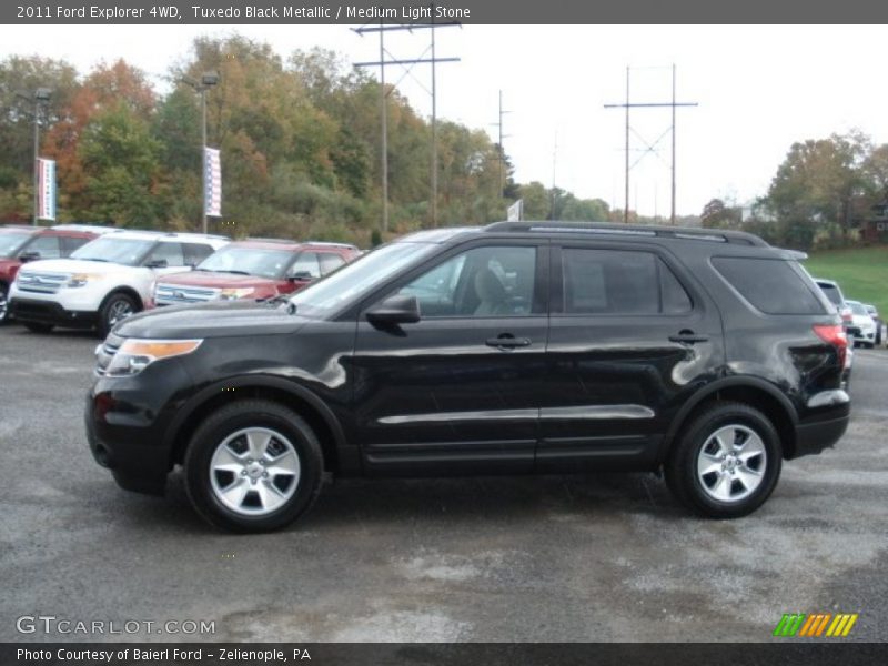 Tuxedo Black Metallic / Medium Light Stone 2011 Ford Explorer 4WD
