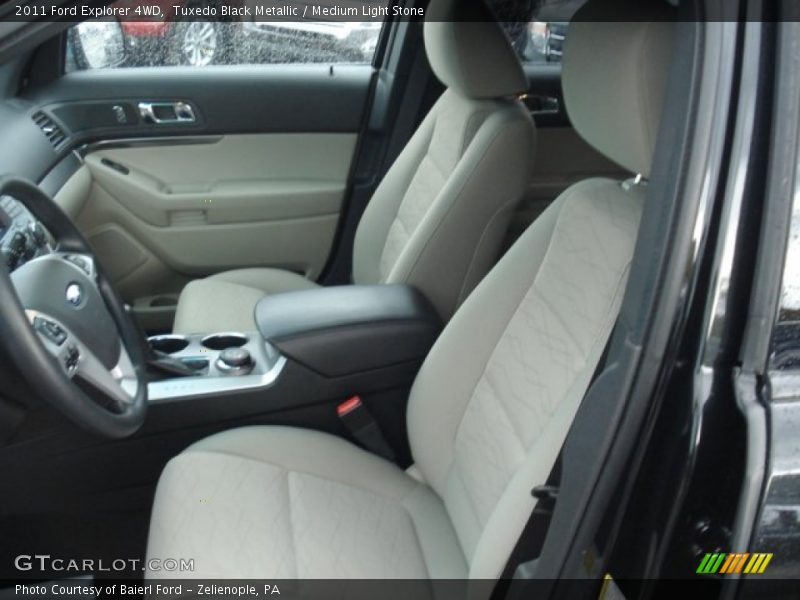 Tuxedo Black Metallic / Medium Light Stone 2011 Ford Explorer 4WD