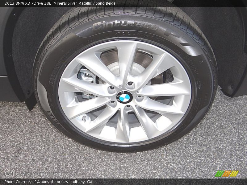 Mineral Silver Metallic / Sand Beige 2013 BMW X3 xDrive 28i