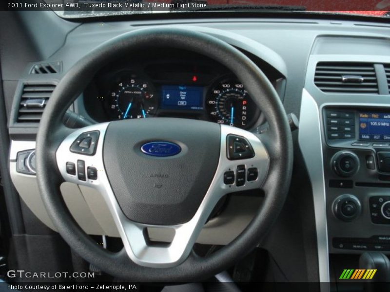 Tuxedo Black Metallic / Medium Light Stone 2011 Ford Explorer 4WD