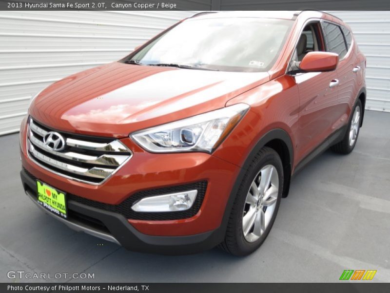Canyon Copper / Beige 2013 Hyundai Santa Fe Sport 2.0T