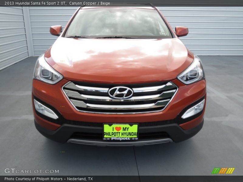 Canyon Copper / Beige 2013 Hyundai Santa Fe Sport 2.0T