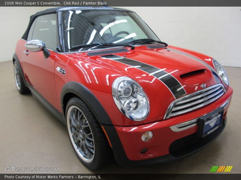 Chili Red / Panther Black 2006 Mini Cooper S Convertible