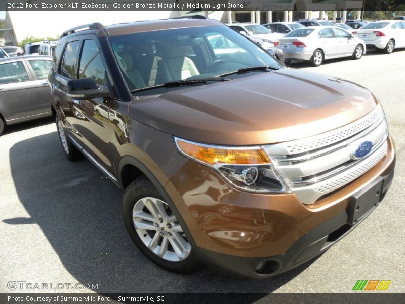 Golden Bronze Metallic / Medium Light Stone 2012 Ford Explorer XLT EcoBoost