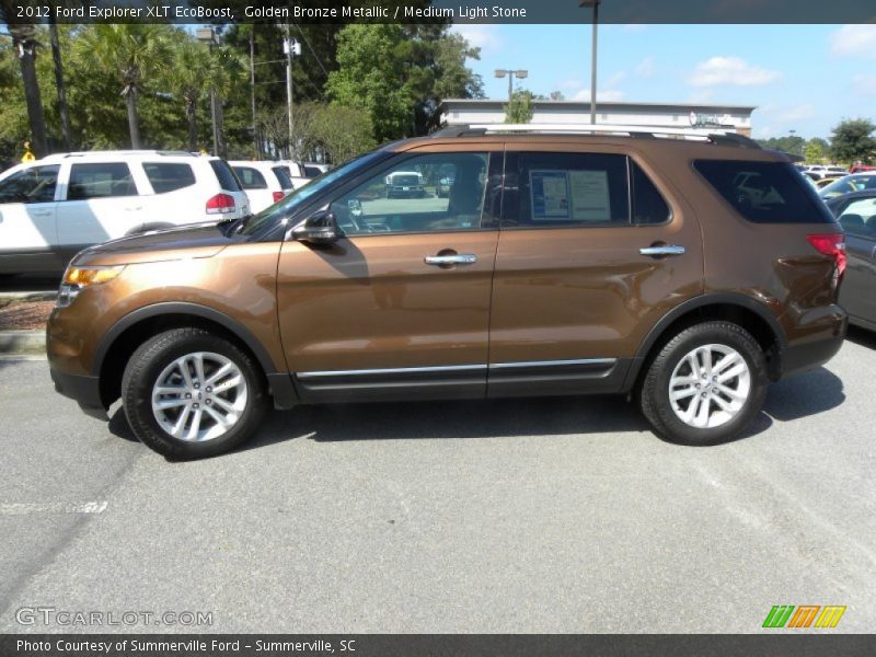 Golden Bronze Metallic / Medium Light Stone 2012 Ford Explorer XLT EcoBoost