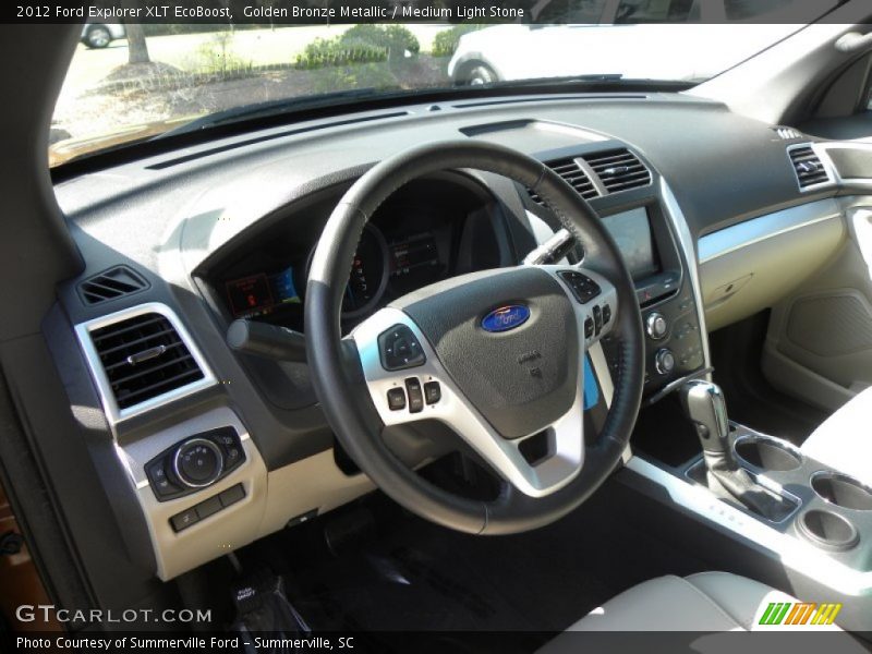 Golden Bronze Metallic / Medium Light Stone 2012 Ford Explorer XLT EcoBoost