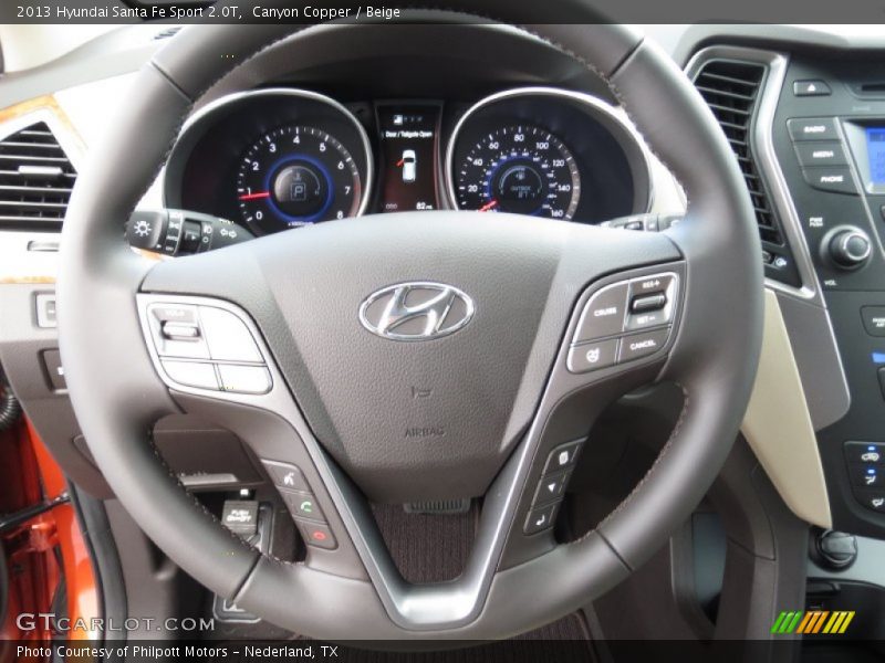 Canyon Copper / Beige 2013 Hyundai Santa Fe Sport 2.0T