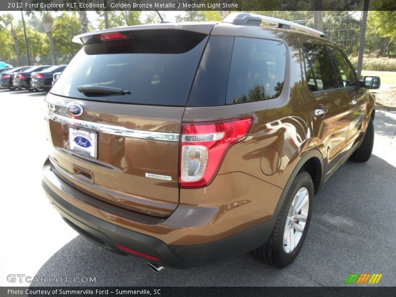 Golden Bronze Metallic / Medium Light Stone 2012 Ford Explorer XLT EcoBoost